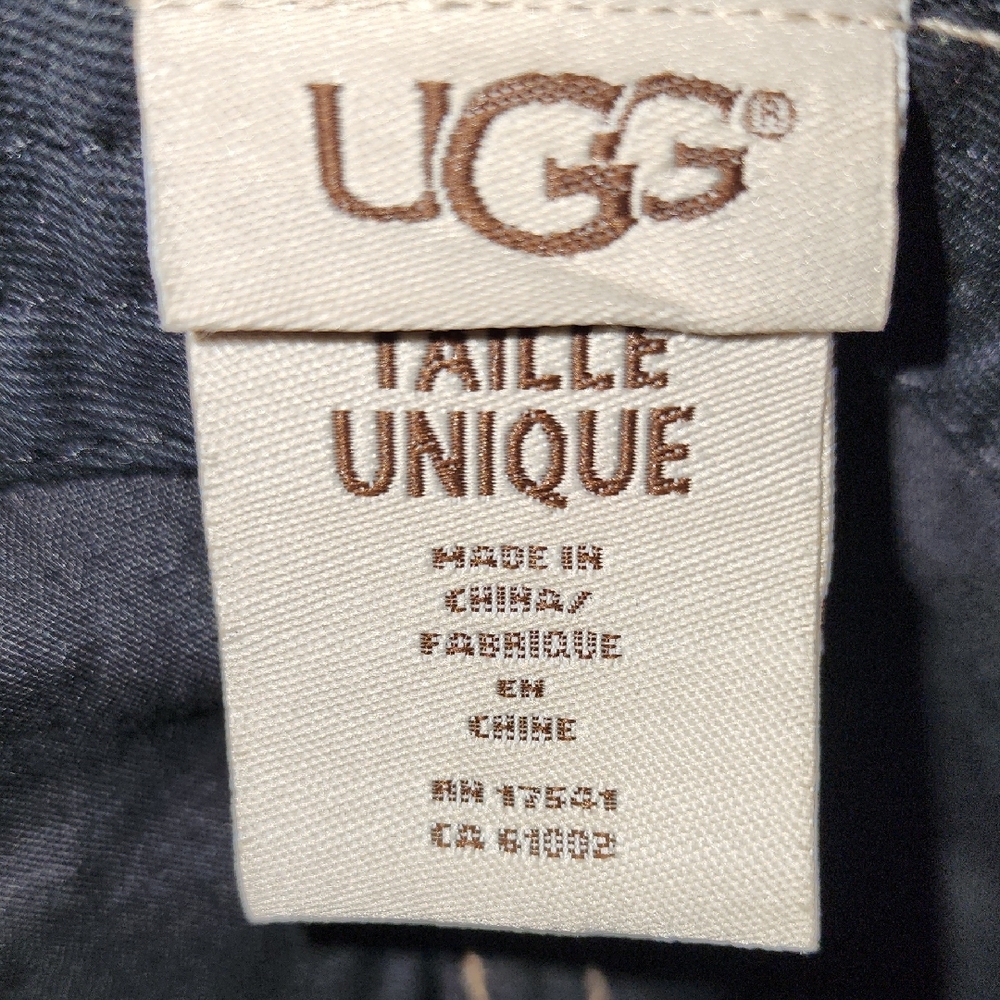 UGG Australia UnisexGenuine Cream Shearling Smooth Tan Leather Baseball Cap - Picture 10 of 15